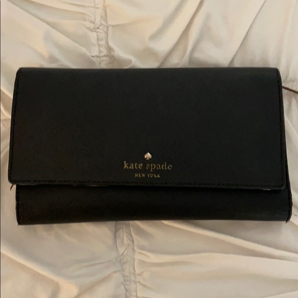 Kate Spade black leather wallet